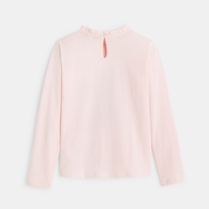 Avis T-shirt manches longues à motif animal Ours rose fille OKAIDI 3