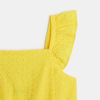 Avis Combishort en broderie anglaise jaune fille OKAIDI 2
