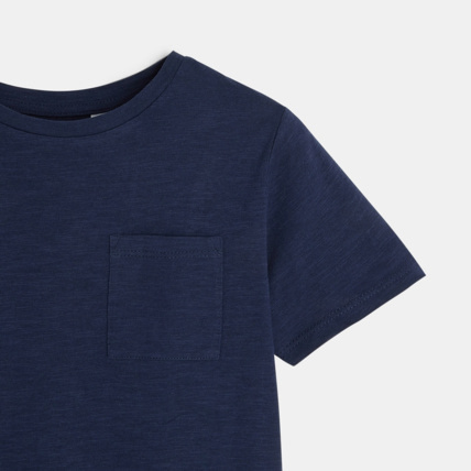 Avis T-shirt uni bleu garçon OKAIDI 3