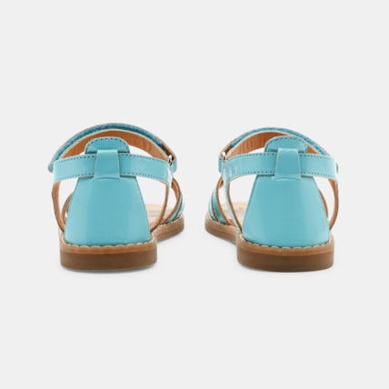 Avis Sandales à bride cuir verni turquoise fille OKAIDI 5