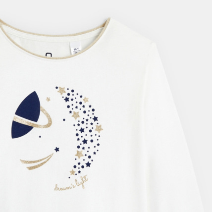 Avis Pyjama 2 pièces en jersey blanc fille OKAIDI 2