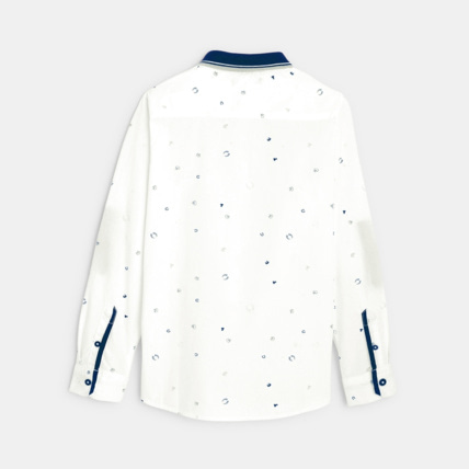 Avis Chemise imprimée à col côtelé blanche garçon OKAIDI 3