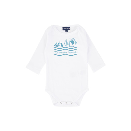 Avis Body Route du Rhum - Destination Guadeloupe - Blanc - Dessin Bleu ARMOR-LUX 1