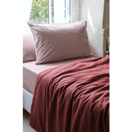 Avis Taie d'oreiller percale de coton bio Vichy KADOLIS 8
