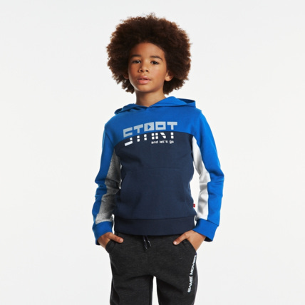 Avis Sweat capuche colorblocks bleu garçon OKAIDI 1