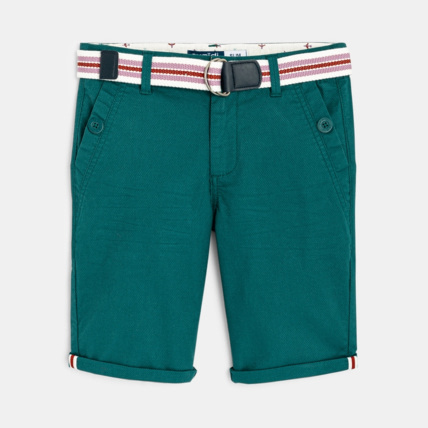 Avis Bermuda slim maille fantaisie vert garçon OKAIDI 1