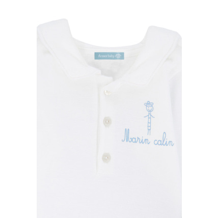 Avis Lot de bodies 2 "Brendan" Baby - coton - Blanc/Nuage ARMOR-LUX 3