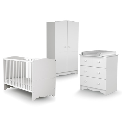 Avis Chambre bébé lit, commode à langer et armoire en bois MARELLE AT4 1