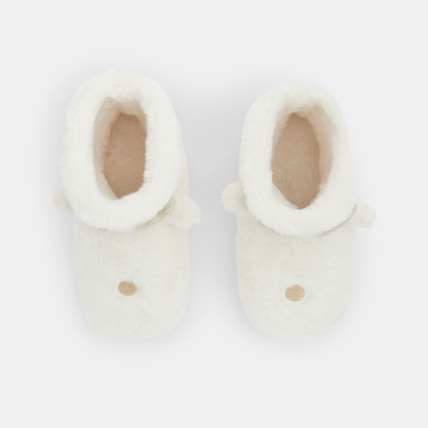 Avis Chaussons soft boa fourrés rennes beige fille OKAIDI 2