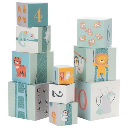 Avis Lot de 10 cubes gigognes à empiler - Happy wild Prémaman 1