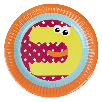 Avis Lot de 10 assiettes anniversaire en carton motif dragon Prémaman 1