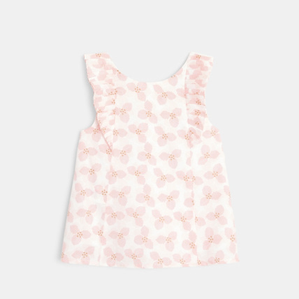 Avis Blouse sans manches imprimée rose fille OKAIDI 2
