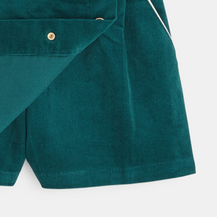 Avis Jupe-short en velours côtelé verte fille OKAIDI 3