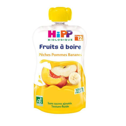 Avis Gourde Pêches Pommes Bananes - 1 gourde x 120ml - dès 12 mois HIPP 1