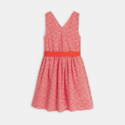 Avis Robe cache-coeur à fleurs orange fille OKAIDI 1