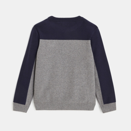 Avis Pull colorblock en tricot gris garçon OKAIDI 3