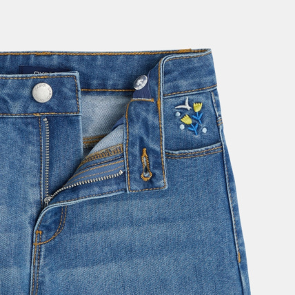 Avis Jean large délavé bleu fille OKAIDI 2