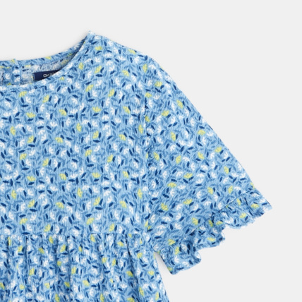 Avis Robe imprimée volantée bleue fille OKAIDI 3