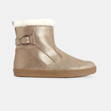 Avis Boots croûte de cuir irisée fourrées jaunes fille OKAIDI 1