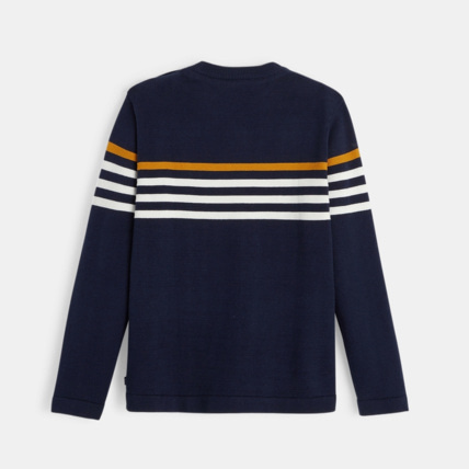 Avis Pull coton à rayures bleu garçon OKAIDI 3