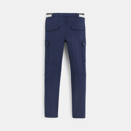 Avis Pantalon cargo en toile stretch bleu garçon OKAIDI 5