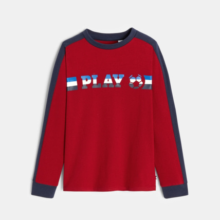Avis T-shirt manches longues foot rouge garçon OKAIDI 1