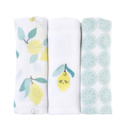 Avis Lot de 3 langes bébé coton bio little crevette 6