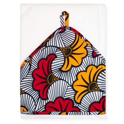 Avis Grande cape de bain en coton et bambou, Wax Fleurs de mariage Sevira Kids 1