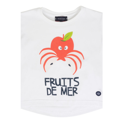 Avis T-shirt loose "Fruits de mer" Kids - coton léger - Blanc ARMOR-LUX 2