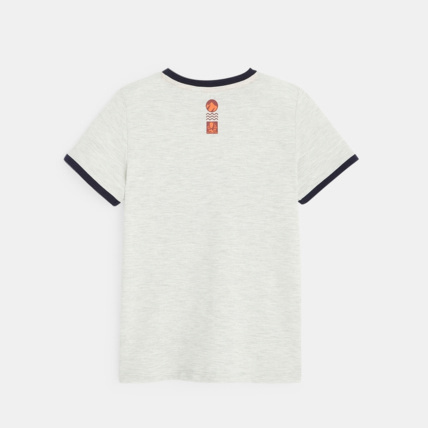Avis T-shirt maille piquée à motif gris garçon OKAIDI 3