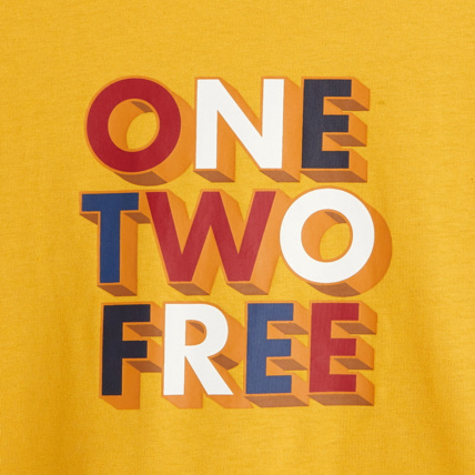 Avis T-shirt manches courtes à message One Two Free jaune garçon OKAIDI 2