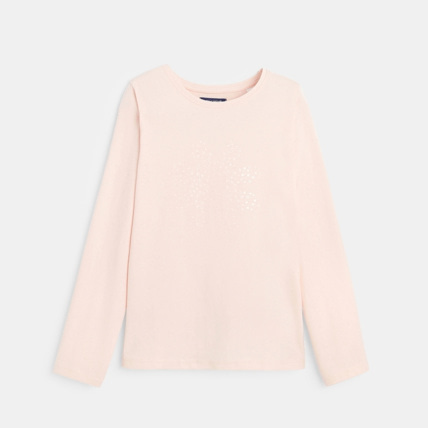 Avis T-shirt à motif irisé Fleur rose fille OKAIDI 1