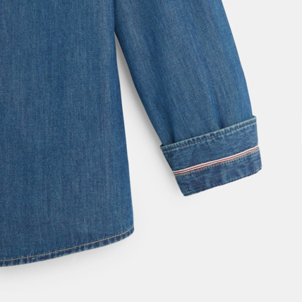 Avis Chemise manches longues en jean bleue garçon OKAIDI 3