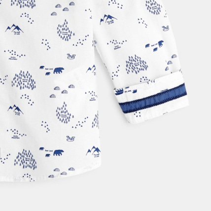 Avis Chemise en popeline imprimée blanche garçon OKAIDI 3