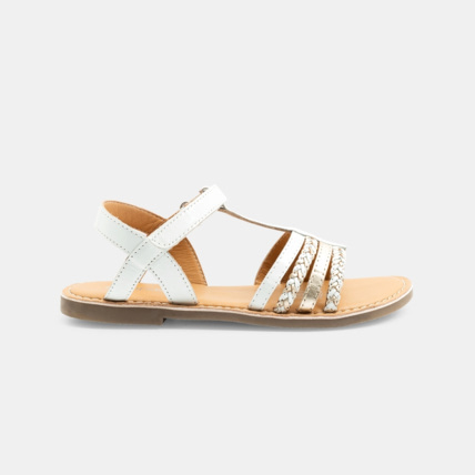 Avis Sandales en cuir blanches fille OKAIDI 2