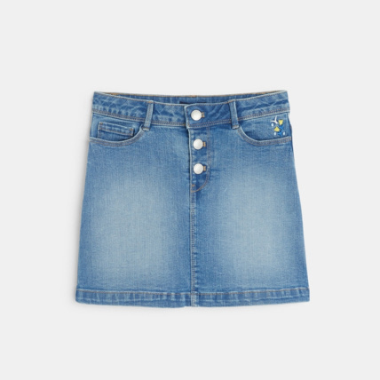 Avis Jupe en jean ceinturée bleue fille OKAIDI 2