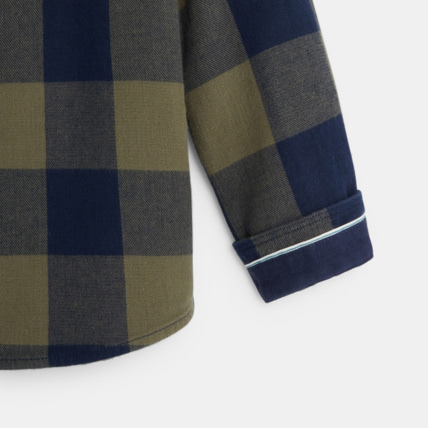 Avis Chemise manches longues à grands carreaux verte garçon OKAIDI 2