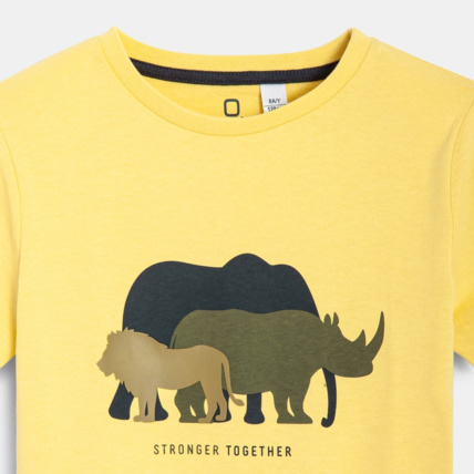 Avis T-shirt à motif animalier jaune garçon OKAIDI 3