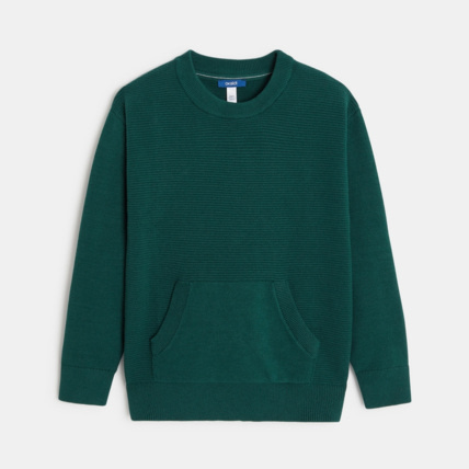 Avis Pull à poche kangourou vert garçon OKAIDI 1