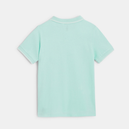 Avis Polo manches courtes 96 All Over The World turquoise garçon OKAIDI 3