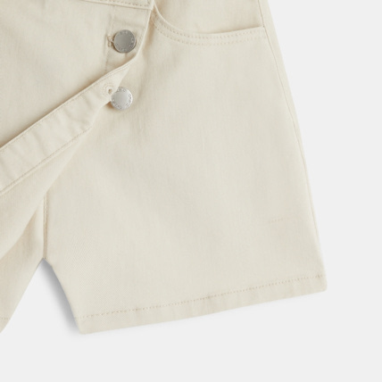 Avis Jupe-short trapèze en toile blanche fille OKAIDI 3