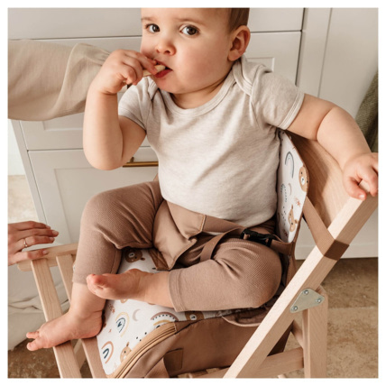 Avis Rehausseur de chaise bébé nomade en tissu Oursons Camel TINEO 2