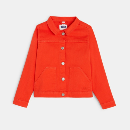 Avis Veste en toile orange fille OKAIDI 2