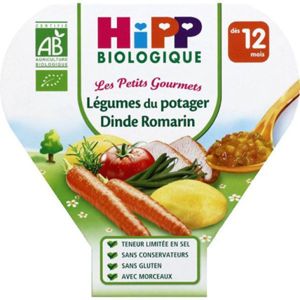 Avis Légumes du potager Dinde Romarin - Assietes 230g - 12 mois HIPP 1