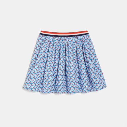 Avis Jupe patineuse imprimée bleue fille OKAIDI 2