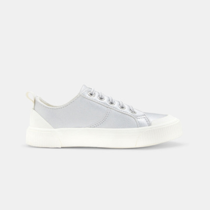 Avis Tennis en toile irisée à lacets grises fille OKAIDI 1