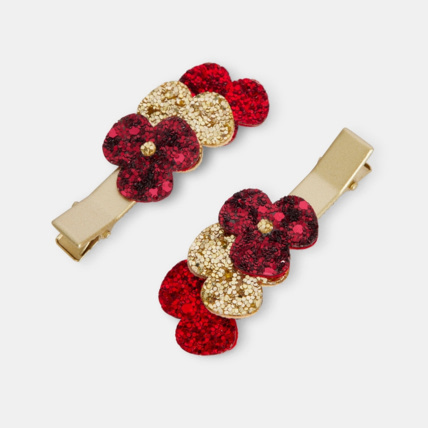 Avis Barrettes fantaisie pailletées rouge fille OKAIDI 1