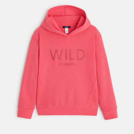 Avis Sweat à capuche à message rose fille OKAIDI 2