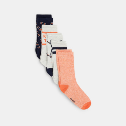 Avis Chaussettes fantaisie (lot de 5 paires) orange garçon OKAIDI 1