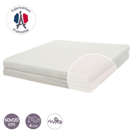 Avis Matelas bébé  pliant 2 parties - 60x120cm TINEO 5